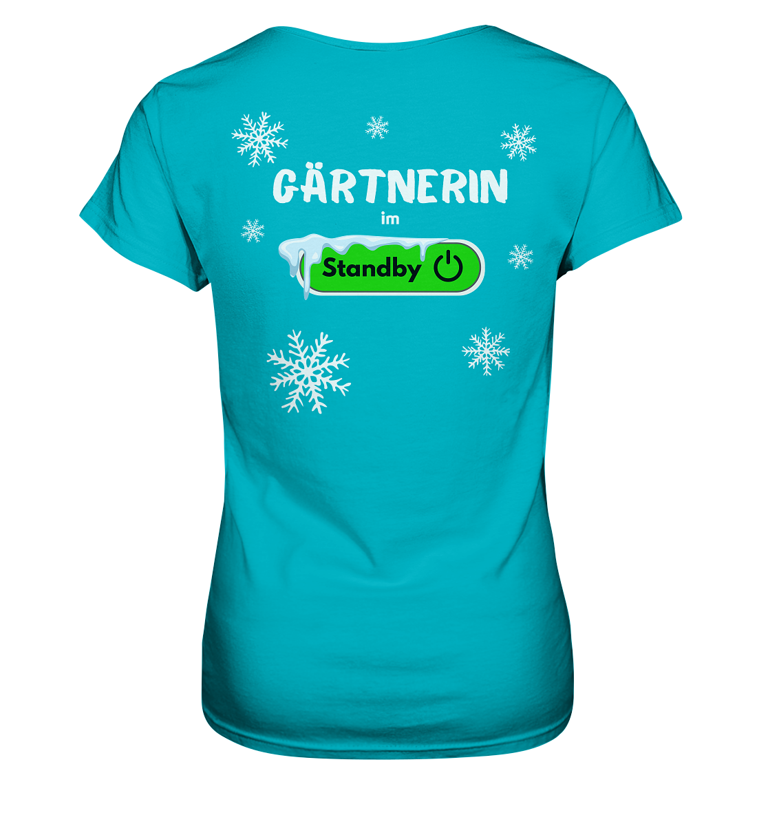 Gärtnerin im Standby - Damen Premium T-Shirt Backprint