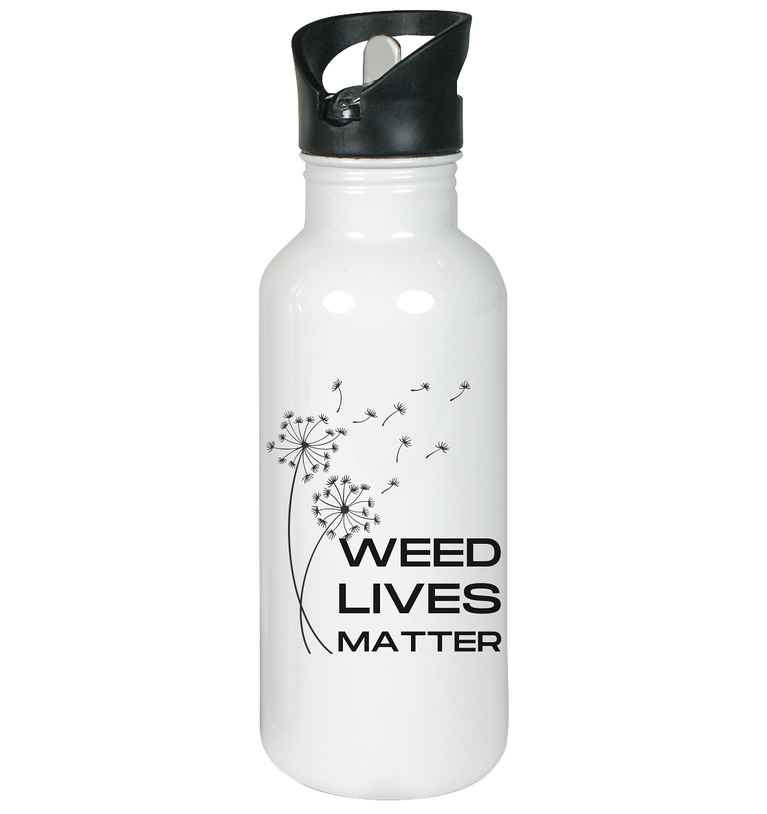 weed lives matter pusteblume - Edelstahl-Trinkflasche
