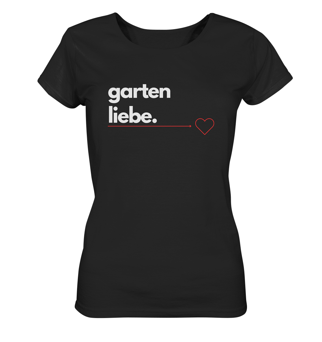 Gartenliebe Herz - Bio Premium Damen T-Shirt