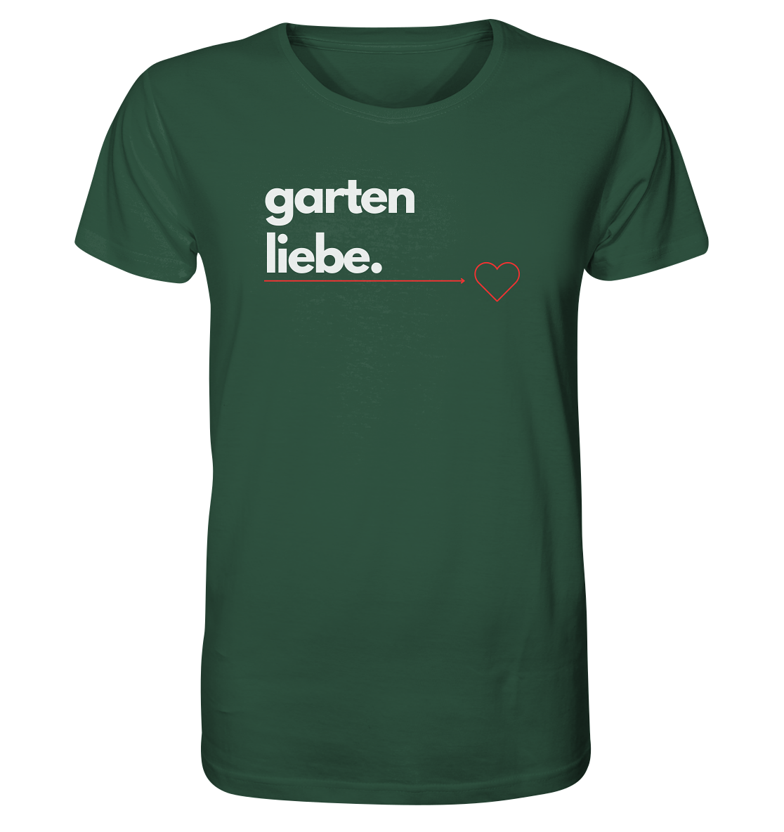 Gartenliebe Herz - Bio Premium T-Shirt