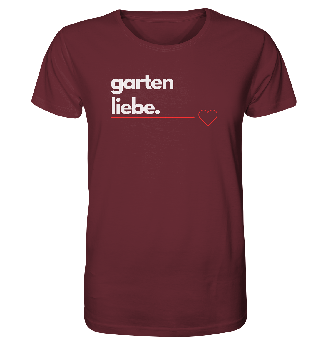 Gartenliebe Herz - Bio Premium Unisex T-Shirt