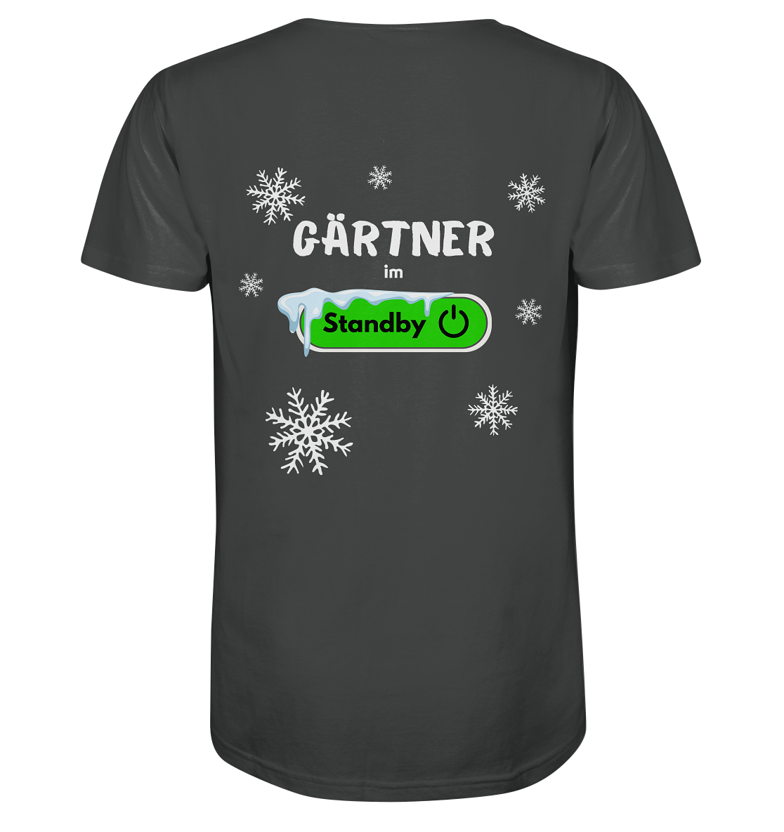 Gärtner im Standyby - Bio Premium T-Shirt Backprint