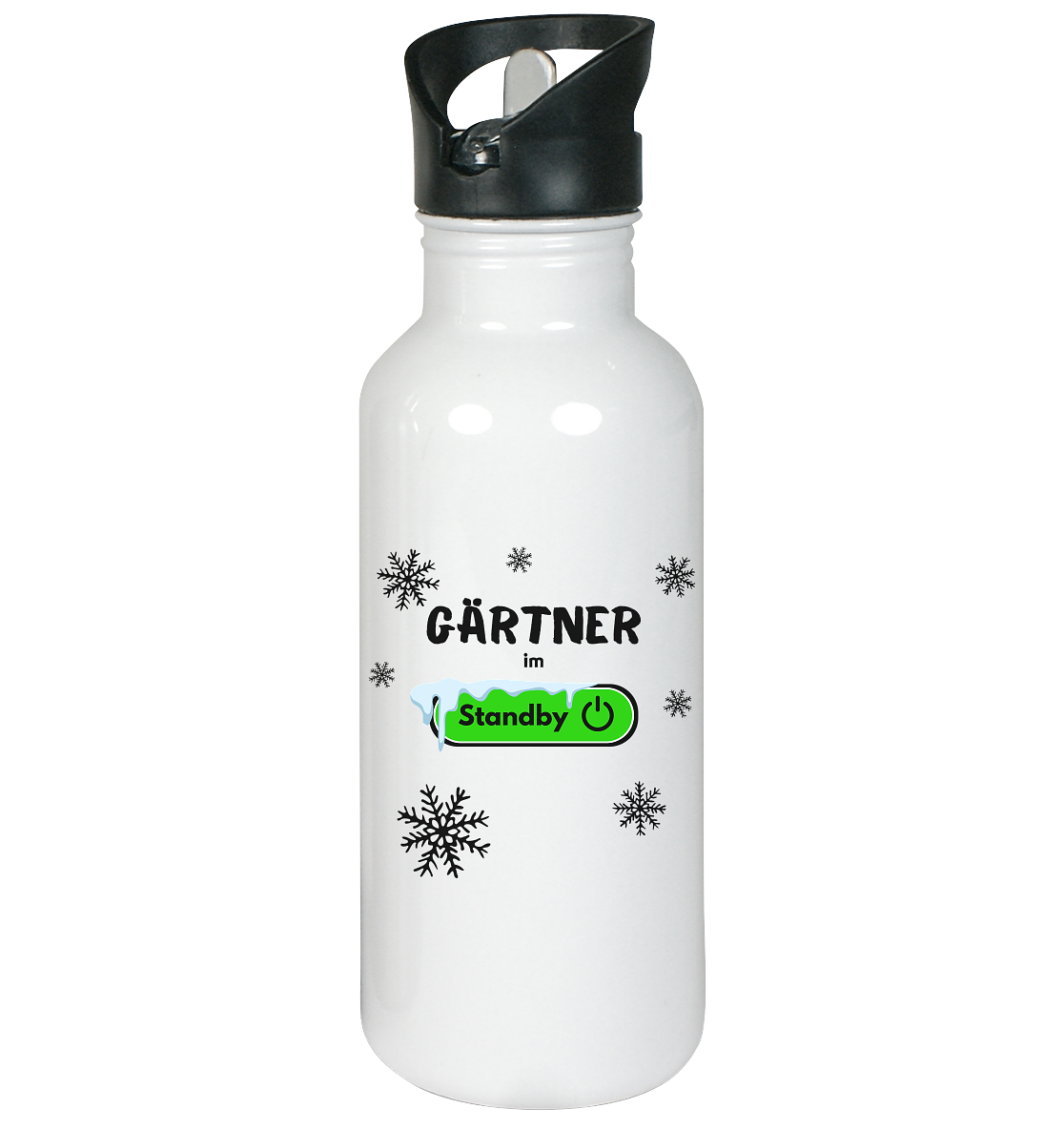 Gärtner im Standby - Edelstahl-Trinkflasche