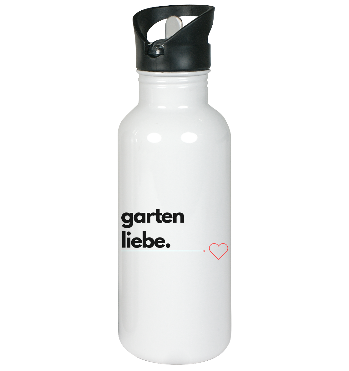 Gartenliebe mit Herz - Edelstahl-Trinkflasche