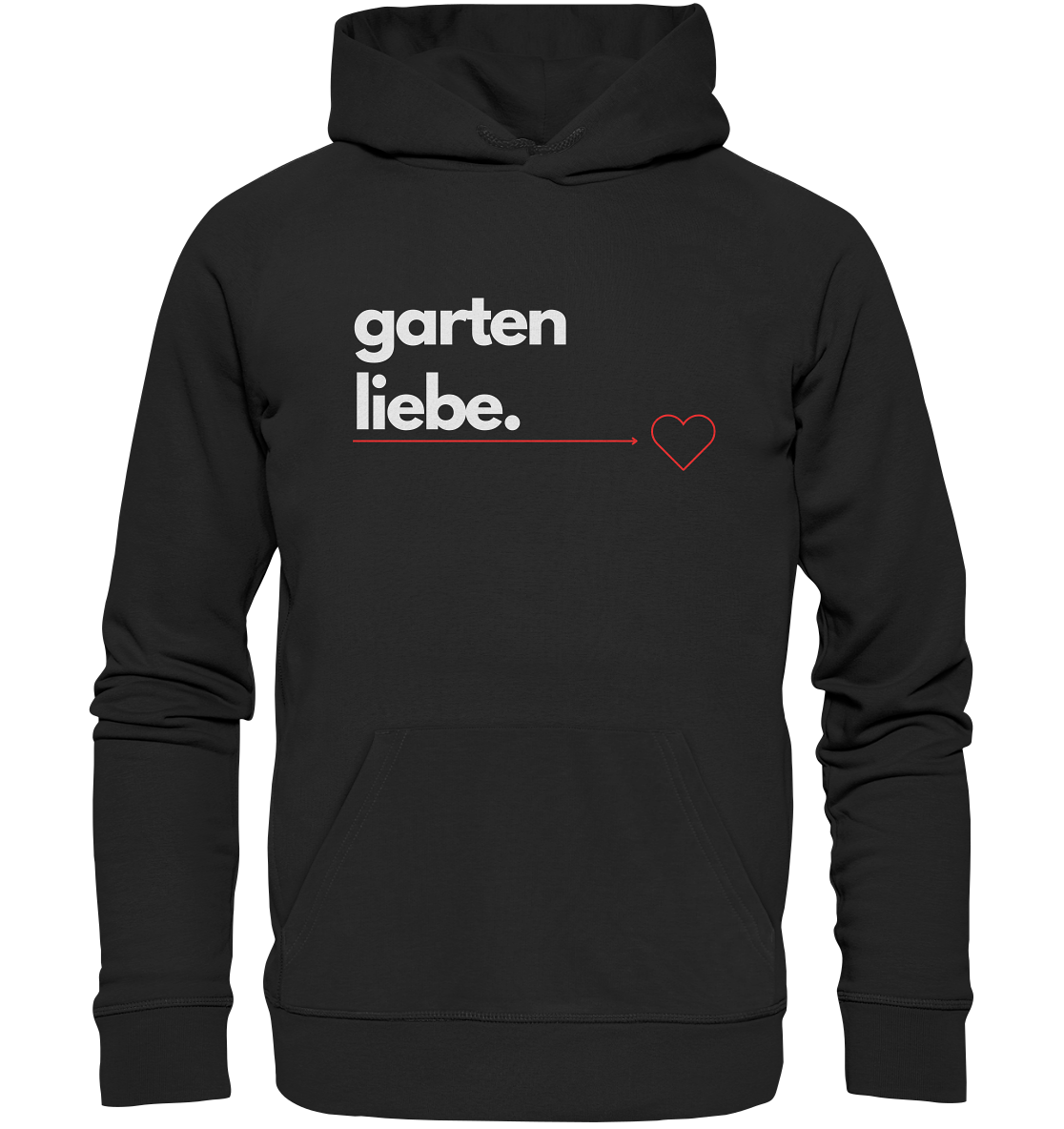 Gartenliebe Herz - Bio Premium Hoodie