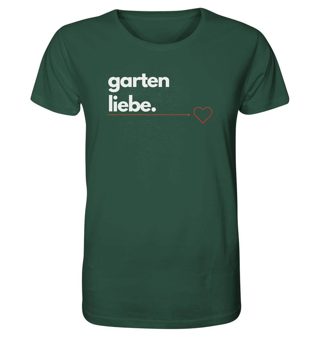 Gartenliebe Herz - Bio Premium Unisex T-Shirt