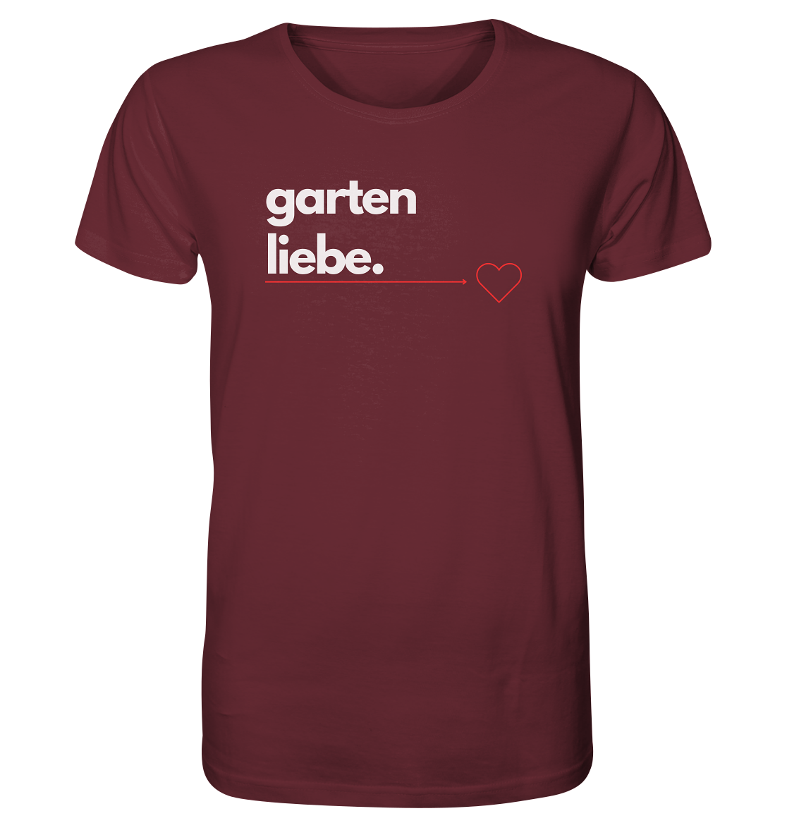 Gartenliebe Herz - Bio Premium T-Shirt