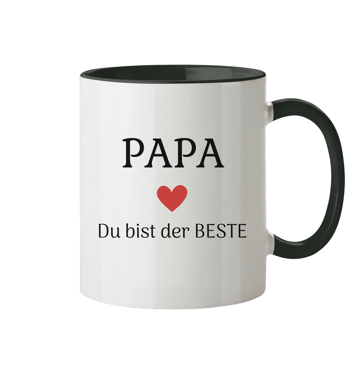 Papa Du bist der Beste - Tasse zweifarbig